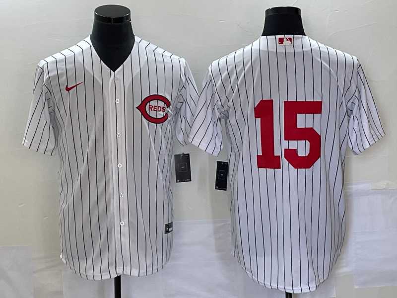 Men%27s Cincinnati Reds #15 Nick Senzel White Field of Dreams Stitched Baseball Jersey
